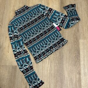 NWT Smocked Long Sleeve Western Top by ROCK AND ROLL DENIM |Size Medium